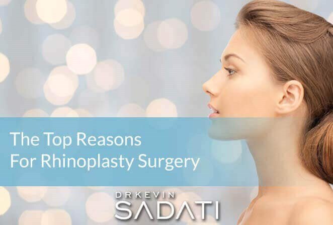 Woman's face with the text: The Top Reasons Patients Seek Rhinoplasty Revision