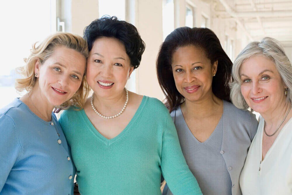 group of older women smiling