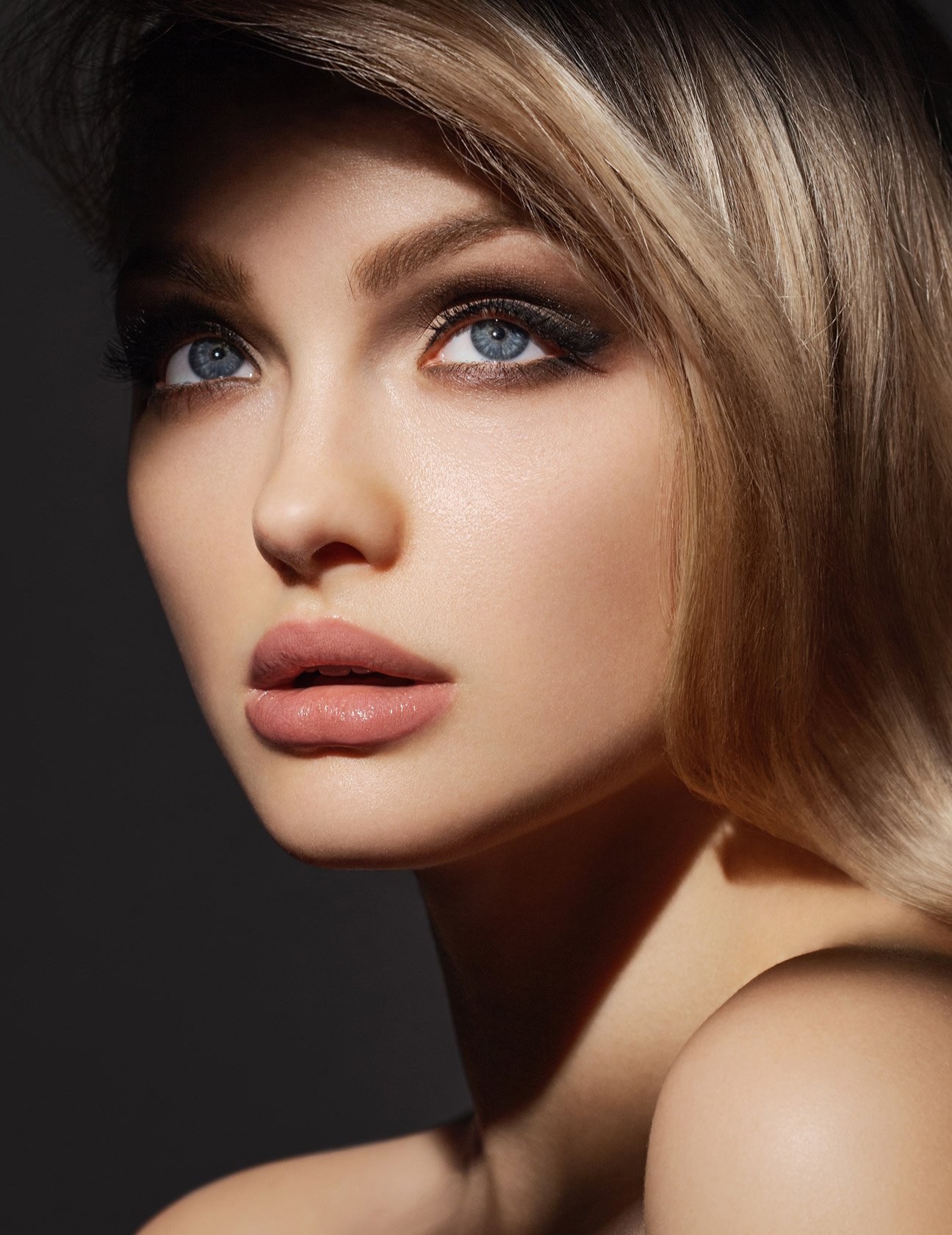 pretty blonde dysport patient model wearing makeup